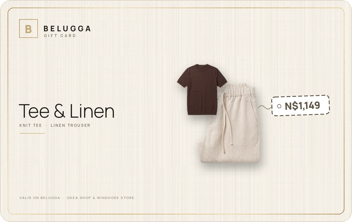 Belugga gift card, Tee + Linen Trouser · N$1,149